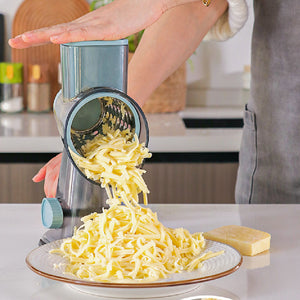 3-in-1 Rotary Cheese & Vegetable Grater – Manual Kitchen Slicer
