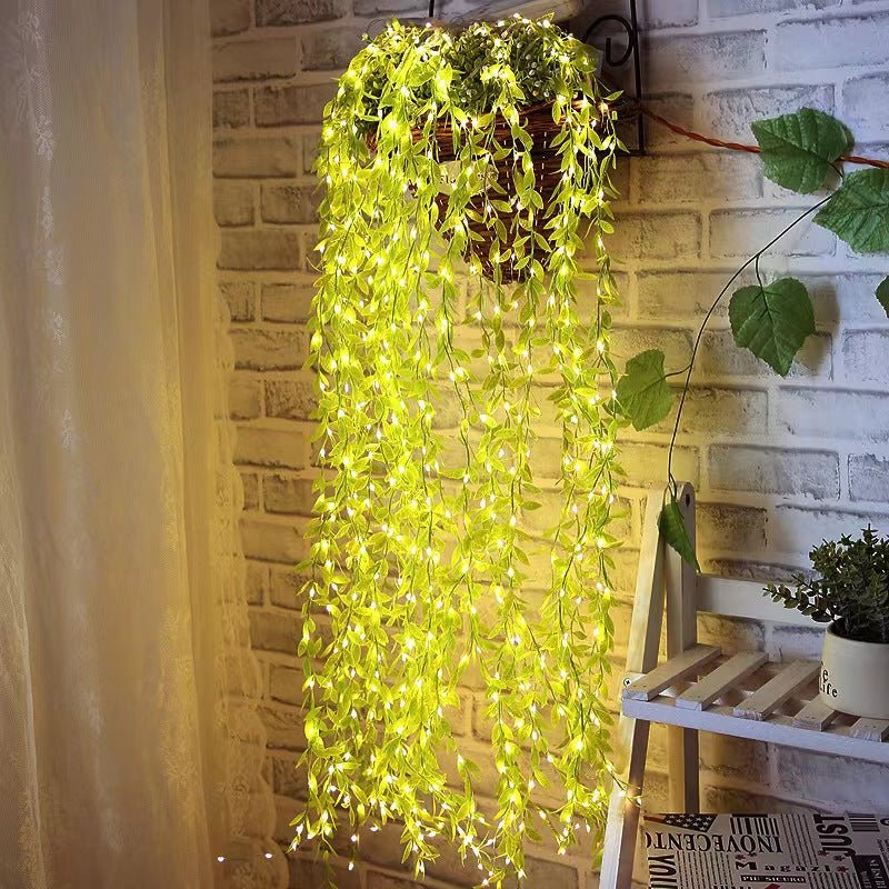 ELMAS 3m Willow Leaf LED Vine Lamp – USB Ambient Lighting - BOURANADecorative LED LightBourana HomeBOURANACJHD217976602BYUsb8 Remote ControlELMAS 3m Willow Leaf LED Vine Lamp – USB Ambient LightingColor