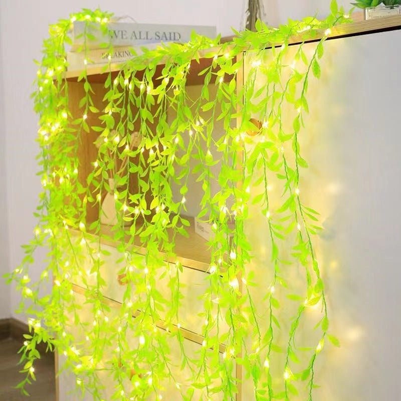 ELMAS 3m Willow Leaf LED Vine Lamp – USB Ambient Lighting - BOURANADecorative LED LightBourana HomeBOURANACJHD217976602BYUsb8 Remote ControlELMAS 3m Willow Leaf LED Vine Lamp – USB Ambient LightingColor