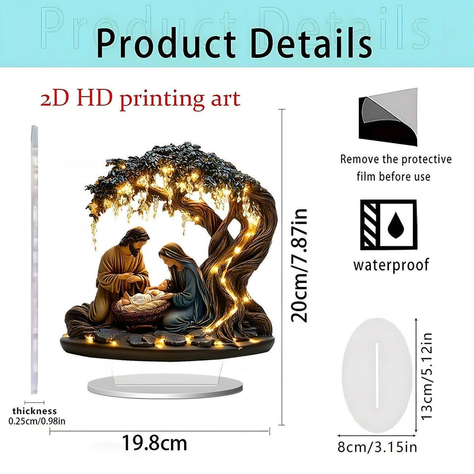 Tree of Life Acrylic Family Display – Jesus Inspired Home Decor - BOURANADecorative LED LightBOURANABOURANACJYD241078101AZ5colorTree of Life Acrylic Family Display – Jesus Inspired Home Decor