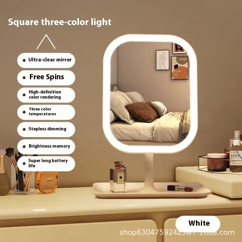 Lustra LED Makeup Mirror – Rotating, Dimmable, Rechargeable - BOURANALED Makeup MirrorBourana HomeBOURANACJYD232786401AZPearl White Three ColorsLustra LED Makeup Mirror – Rotating, Dimmable, RechargeableCosmetic Mirror