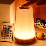 Aurora Luxe Wood Grain Touch Lamp – Remote & Rechargeable - BOURANANight LightBourana HomeBOURANACJJT246057001AZ3WAurora Luxe Wood Grain Touch Lamp – Remote & RechargeableThree Colors And Seven Colors