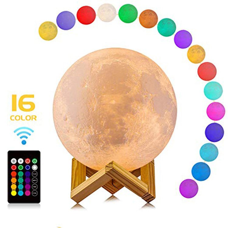 3D Lunar Moon Lamp – Modern Ambient Night Light (16 Colors) - BOURANANight LightsBourana HomeBOURANACJSN137681901AZ16colors3D Lunar Moon Lamp – Modern Ambient Night Light (16 Colors)10cm